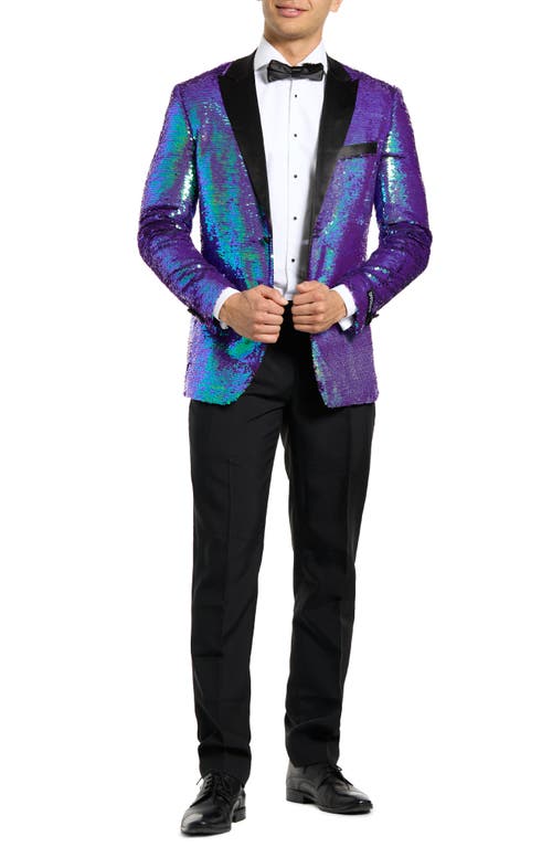 OPPOSUITS OPPOSUITS SAPPHIRE SEQUIN TWO-PIECE TUXEDO & TIE