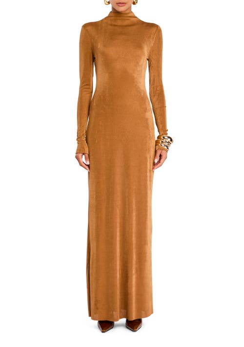 Shop Ser.o.ya Kim Maxi Dress In Camel