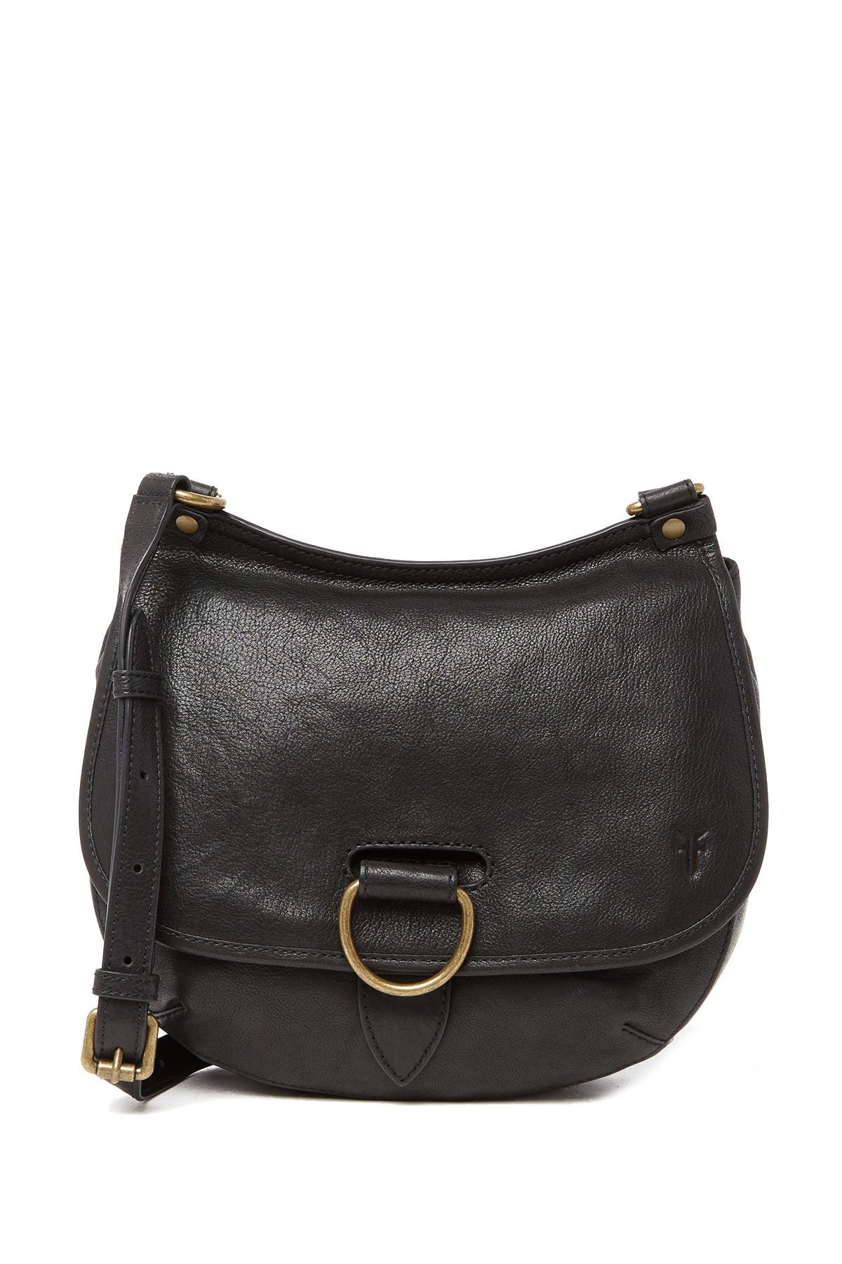 black leather crossbody bag