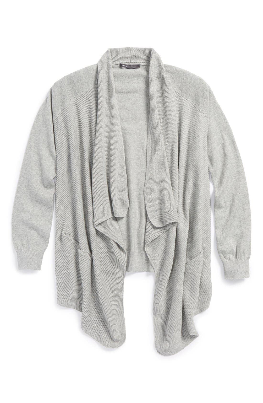 girls open front cardigan