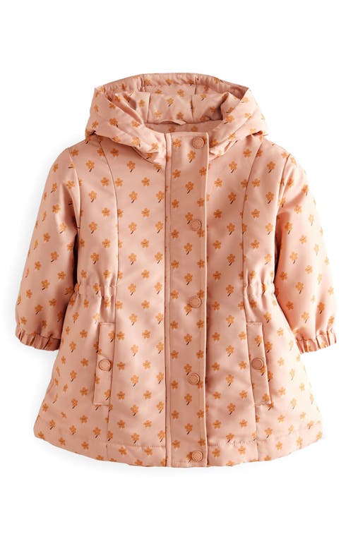 Shop Next Kids' Floral Water Resistant Hooded Jacket In Pink