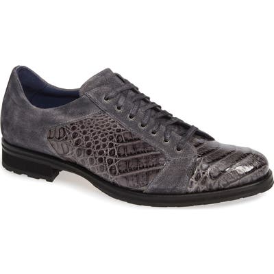 Mezlan Olsen Crocodile Plain Toe Derby, Grey