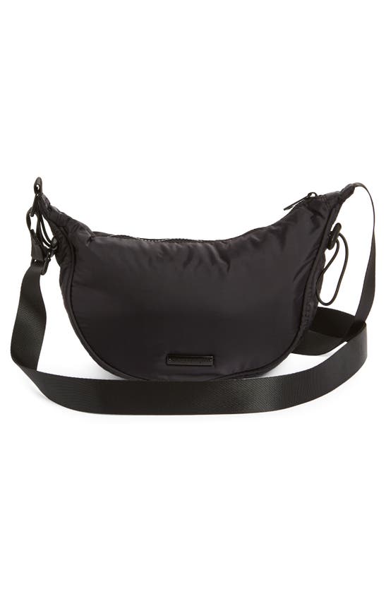 Shop Madden Girl Parachute Crescent Hobo Bag In Black