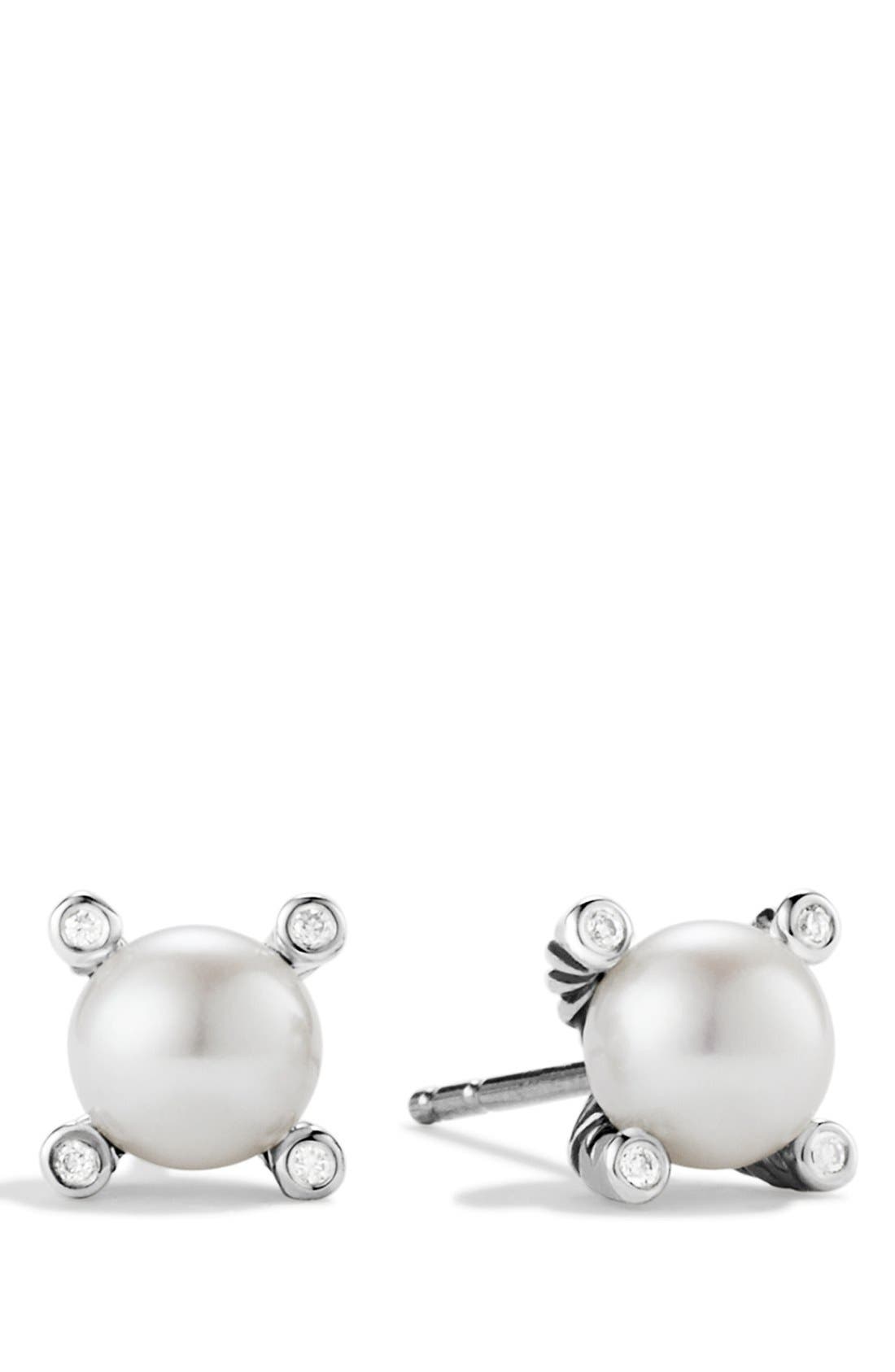 david yurman pearl and diamond earrings