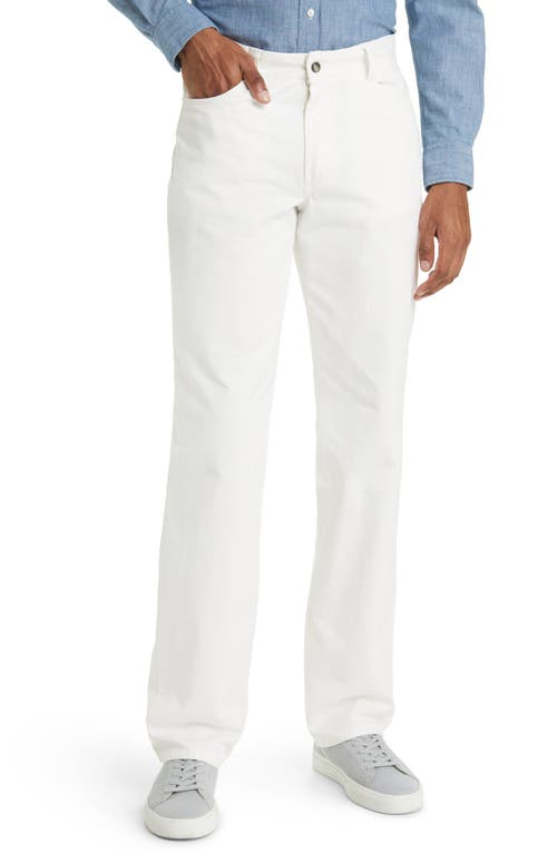 Berle Charleston Five-Pocket Stretch Cotton Pants in White