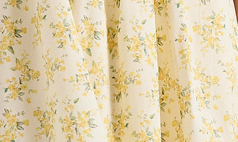 House Of Cb Lolita Fit & Flare Midi Sundress In Yellow Floral Print