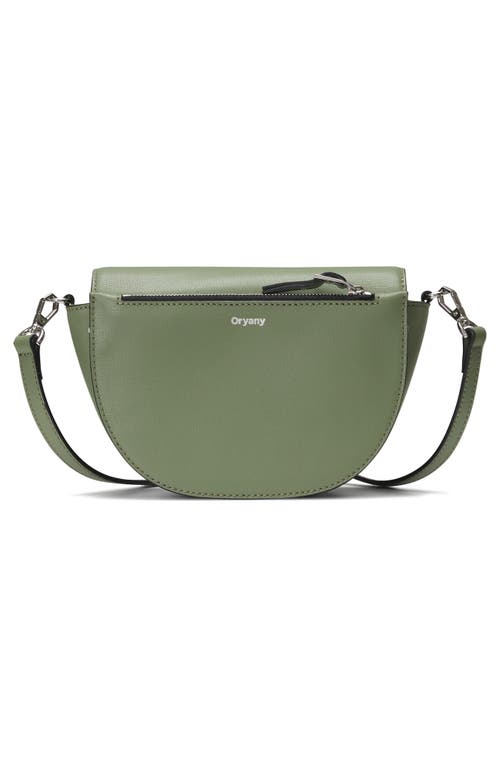 Shop Oryany Lottie Leather Saddle Crossbody Bag In Deep Green