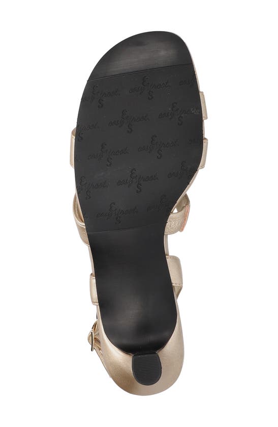Easy Street Como Womens Faux Leather Strappy Slingback Sandals In Champagne