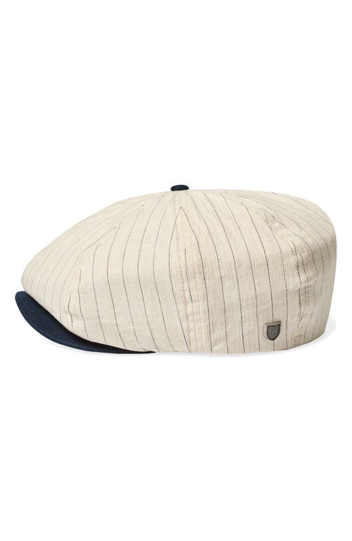 Shop Brixton 20th Anniversary Brood Snap Cap In Cream/navy