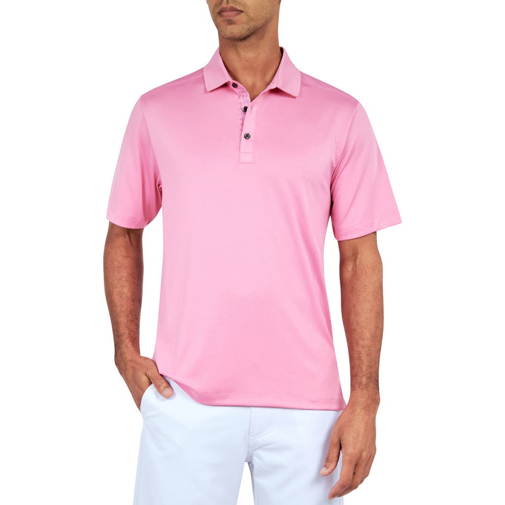 Construct Con.struct Solid Performance Golf Polo In Pink