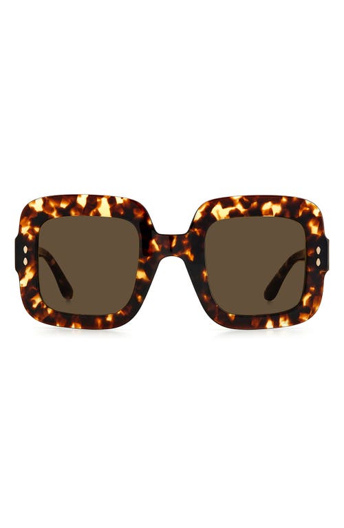 Isabel Marant 49mm Square Sunglasses in Havana /Brown at Nordstrom