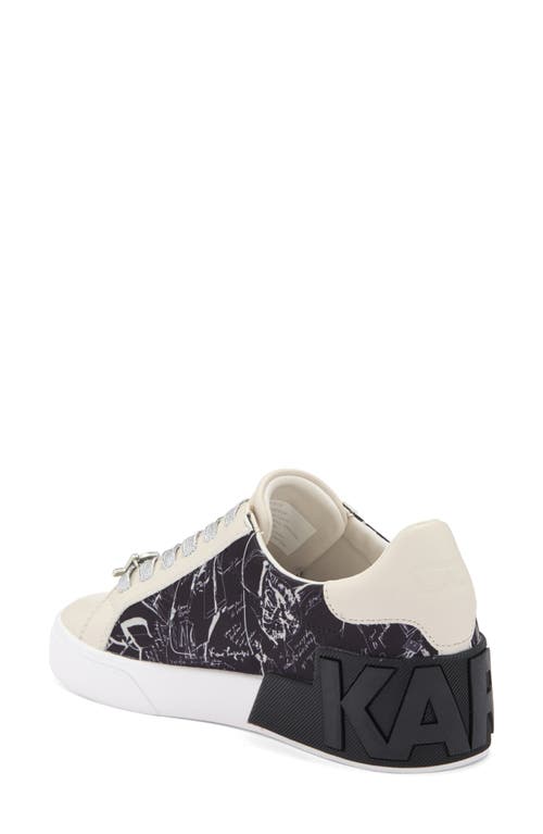 Karl Lagerfeld Paris Marquise Sneaker In Black/soft White