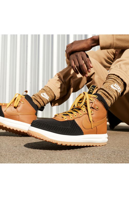 Shop Nike Lunar Force 1 Duck Boot In Ale Brown/ale Brown/black