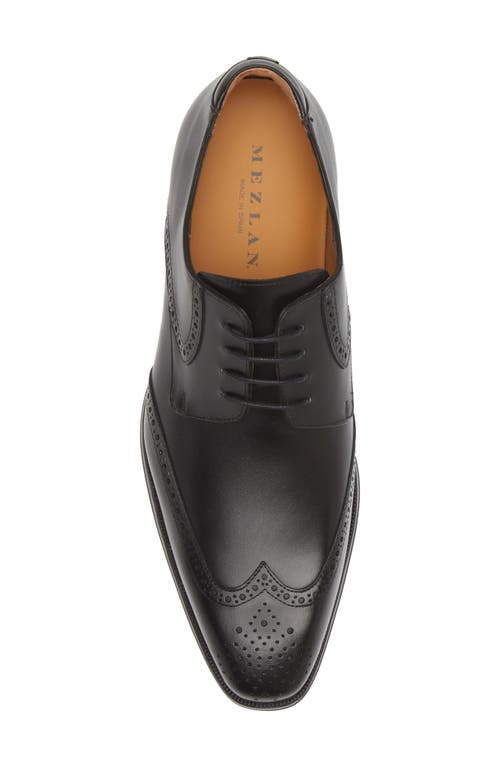 Shop Mezlan Tasso Brogue Derby In Black