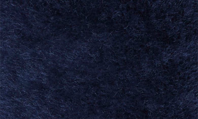 Fireside By Dearfoams Sydney Water Resistant Genuine Shearling Scuff Slipper In Navy