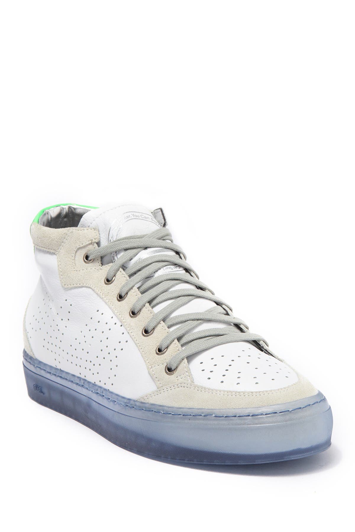 perforated sneakers with laces