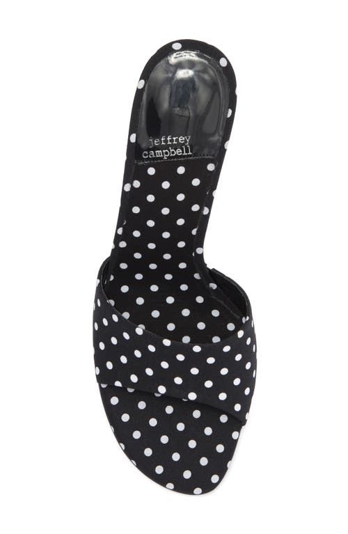 Jeffrey Campbell La-nuit Sandal In Black White Polkadots