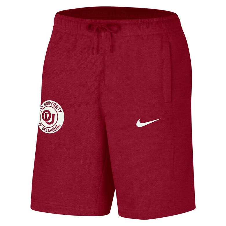 Shop Nike Crimson Oklahoma Sooners Logo Shorts