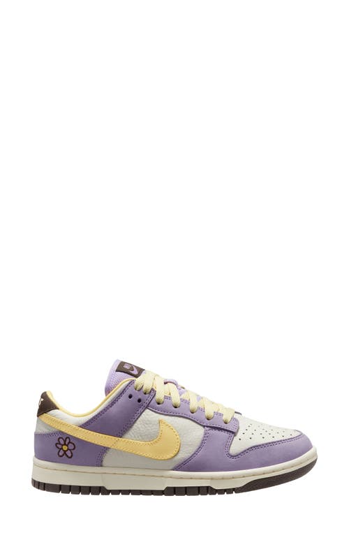 Nike Dunk Low Premium Basketball Sneaker Lilac Bloom/Soft Yellow/Sail at Nordstrom,