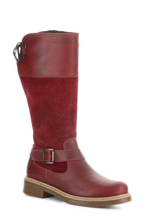 Bos. & Co. Mateo Waterproof Knee High Boot In Red/sangria/red