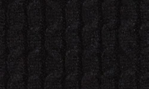 By Design Bambie Cable Knit Crop Cardigan In Black