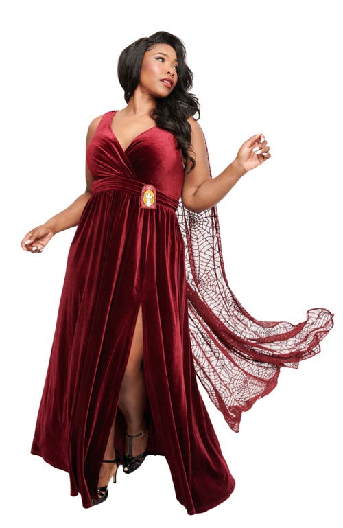UNIQUE VINTAGE UNIQUE VINTAGE PLUS SIZE VELVET CAPE GOWN