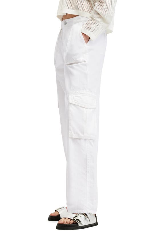 Shop Allsaints Frieda Wide Leg Cargo Pants In Off White