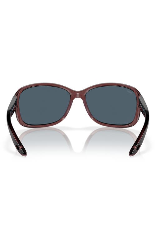 Costa Del Mar Seadrift 58mm Polarized Square Sunglasses In Brown/grey