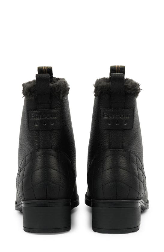 Barbour Meadow Faux Fur Lined Chelsea Boot In Black