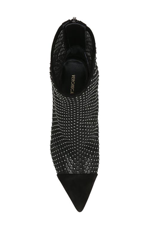 Shop Veronica Beard Lisa Cap Toe Mesh Bootie In Black Diamond