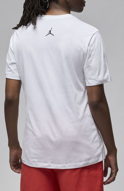 Shop Jordan Flight Essentials Graphic T-shirt In White/black