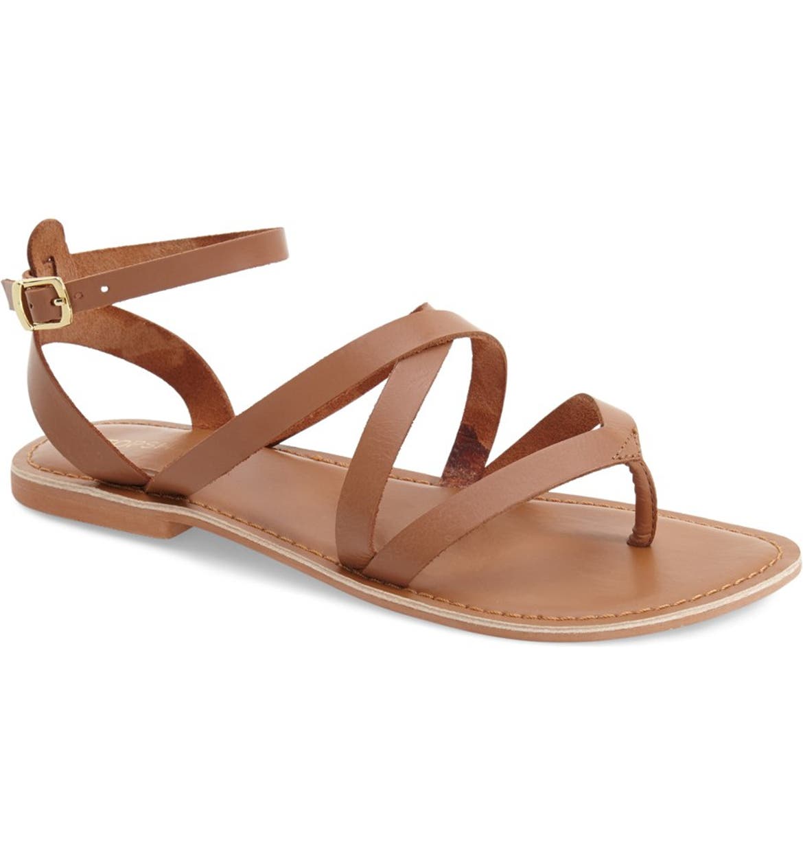 Topshop 'Hercules' Strappy Leather Thong Sandal (Women) | Nordstrom