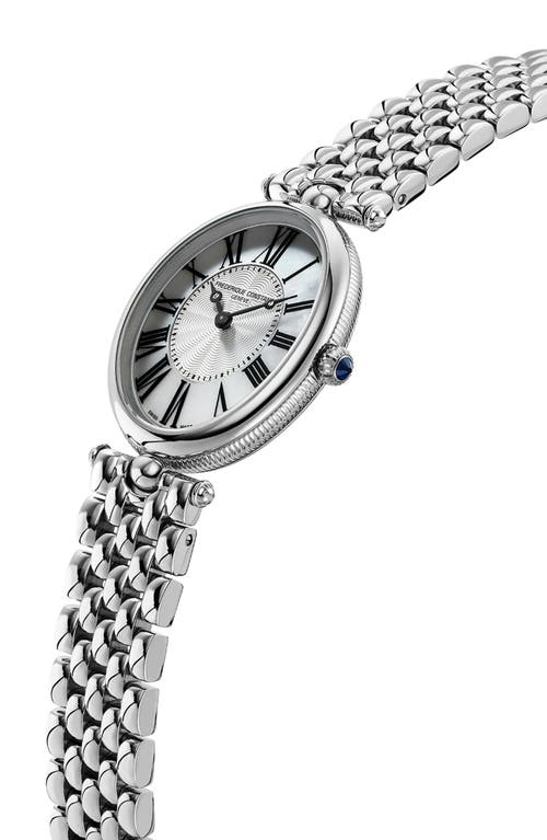 Shop Frederique Constant Art Deco Bracelet Watch, 30mm In Silverone