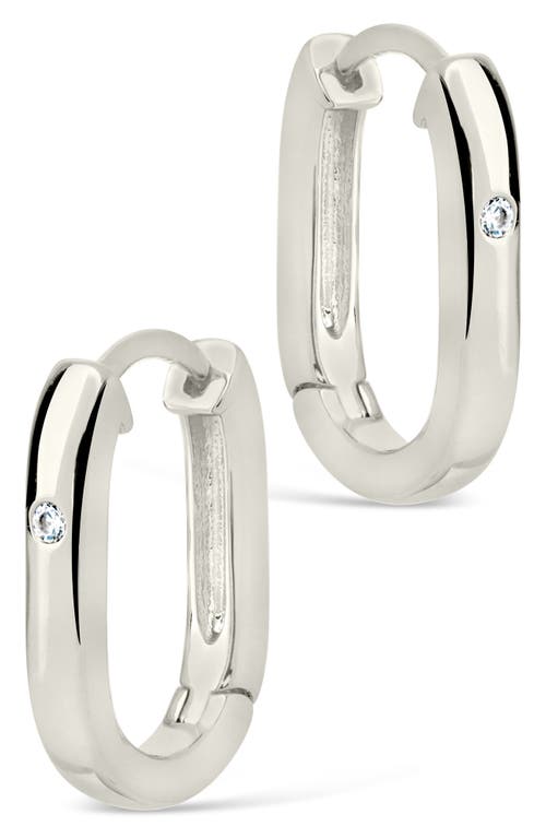 Sterling Forever Arlet Hoop Earrings In Silver