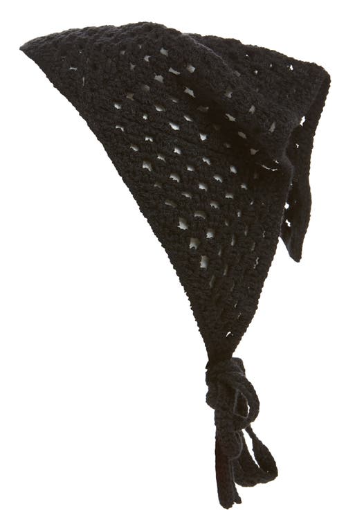 Crochet Headscarf in Black