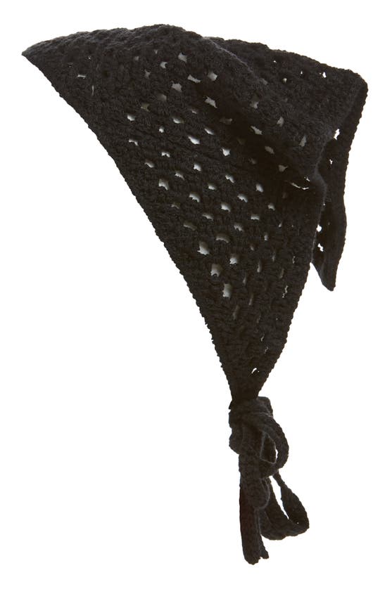 Bp. Crochet Headscarf In Black