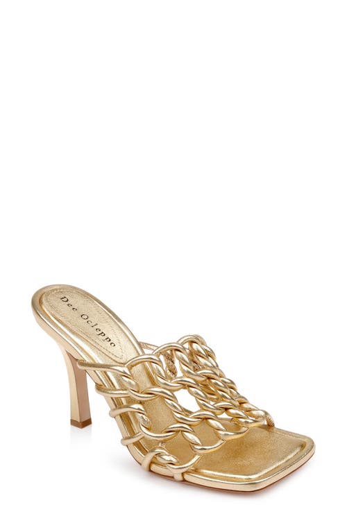 Belize Slide Sandal in Gold Metallic