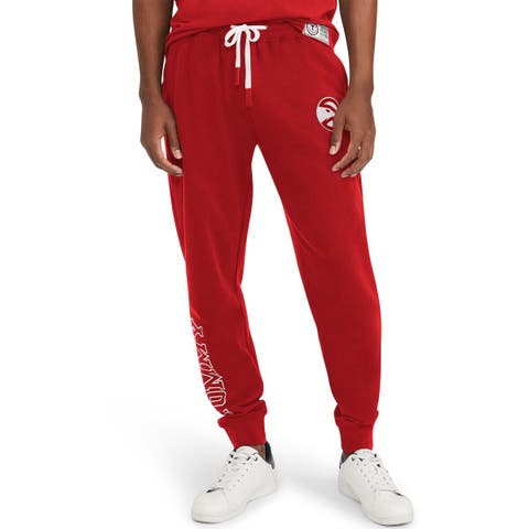Men's Tommy Jeans Red Atlanta Hawks Carl Bi-Blend Fleece Jogger Pants