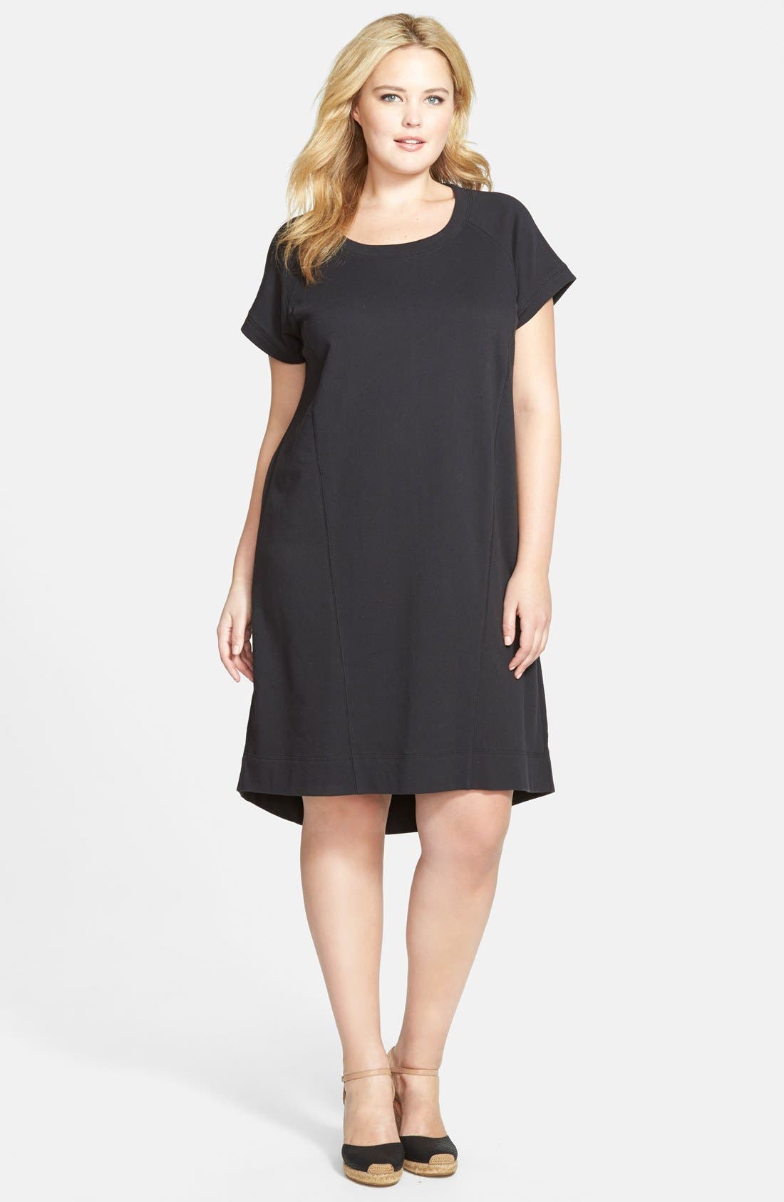 Sejour French Terry Shift Dress (Plus Size) Nordstrom