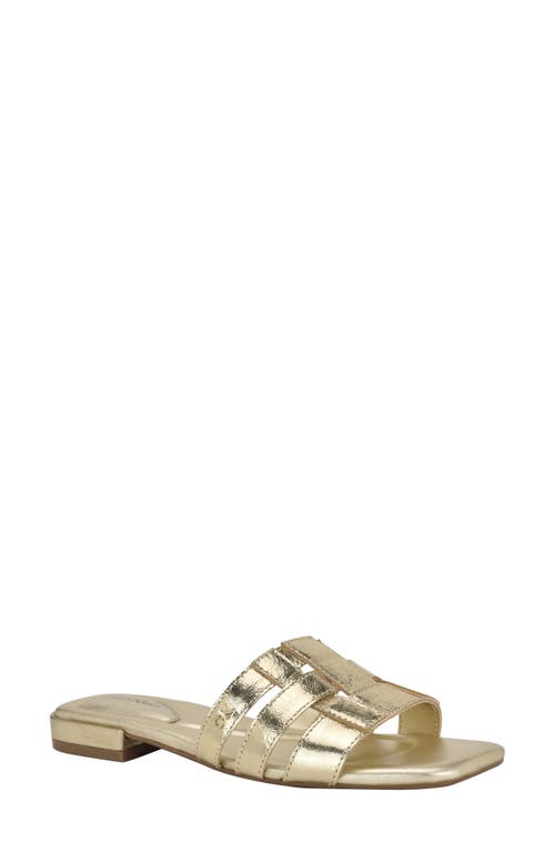 Shop Calvin Klein Tessie Slide Sandal In Gold