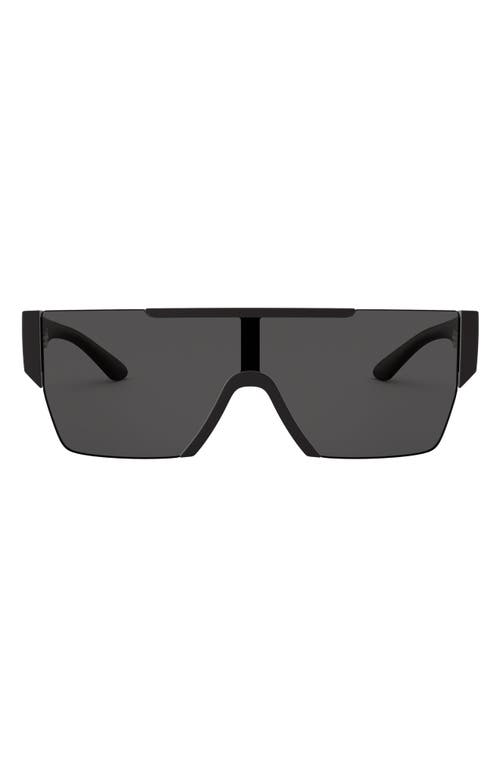 burberry 38mm Shield Sunglasses in Matte Black /Grey at Nordstrom