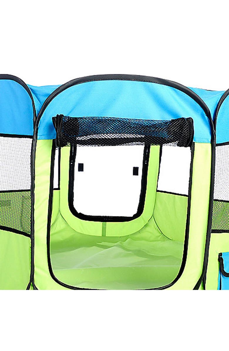 PET LIFE Blue/Green Large AllTerrain Lightweight Easy Folding Wire