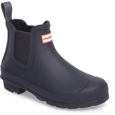 Hunter Original Waterproof Chelsea Rain Boot, Blue