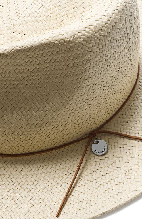 Shop Rag & Bone Packable Straw Fedora In Natural/brown