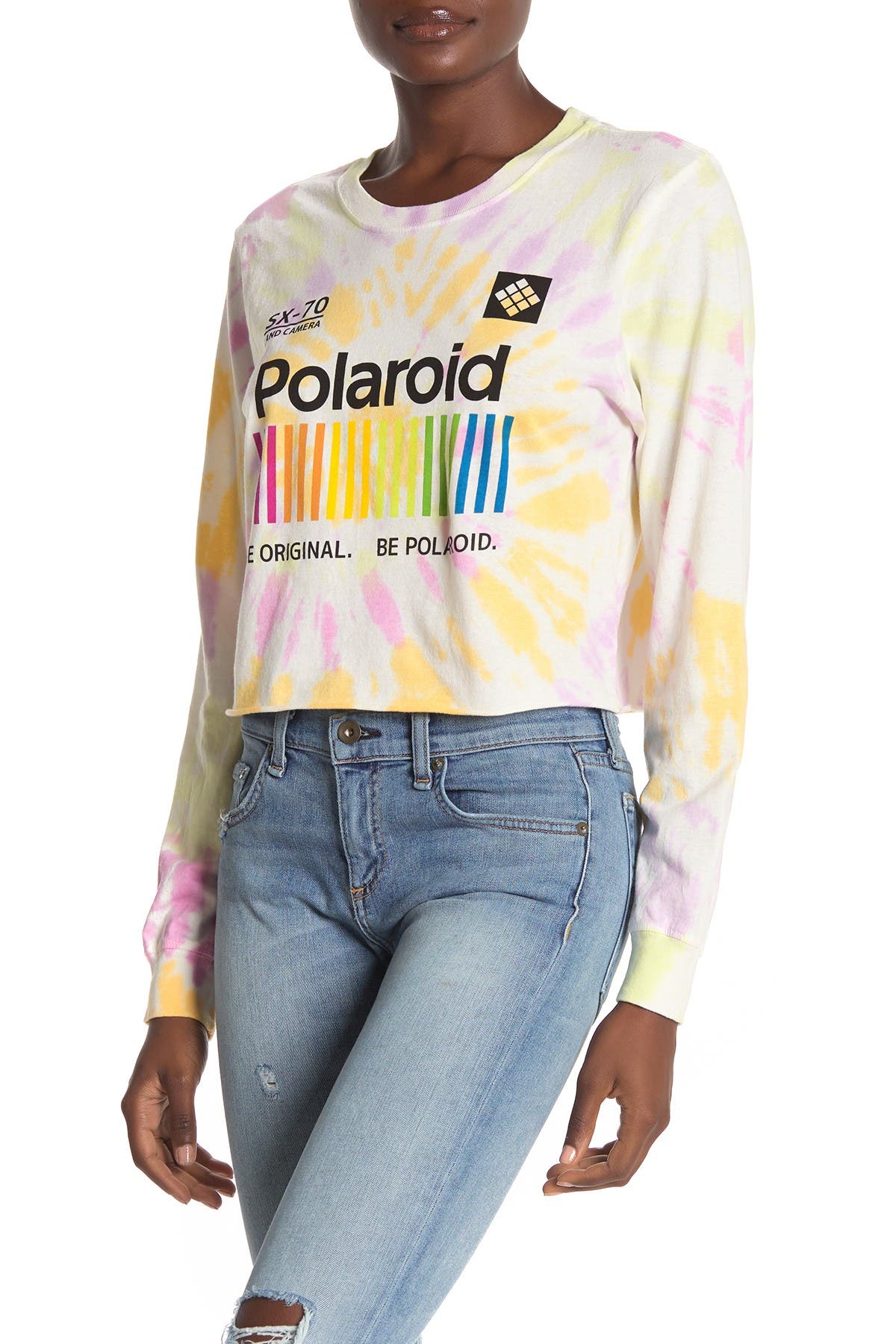 polaroid crop top long sleeve