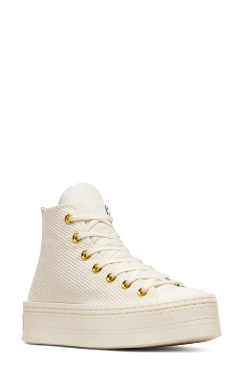 Converse Chuck Taylor® All Star® Modern Lift High Top Sneaker In Egret/trek Tan