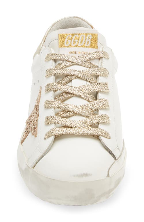 Shop Golden Goose Super-star Low Top Sneaker In White/gold