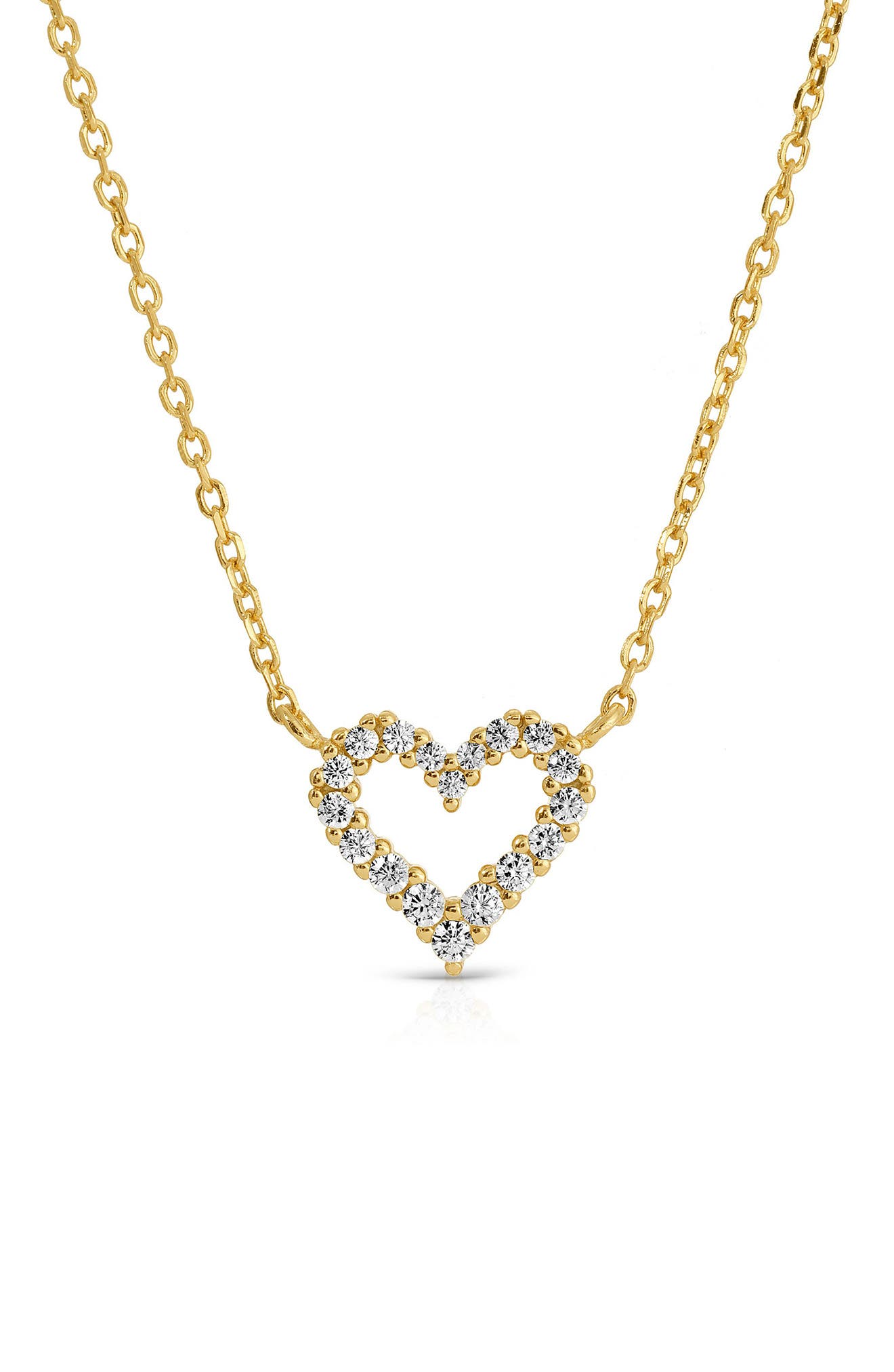 Joy Dravecky Mini Pavé Heart Pendant Necklace in Gold Cover