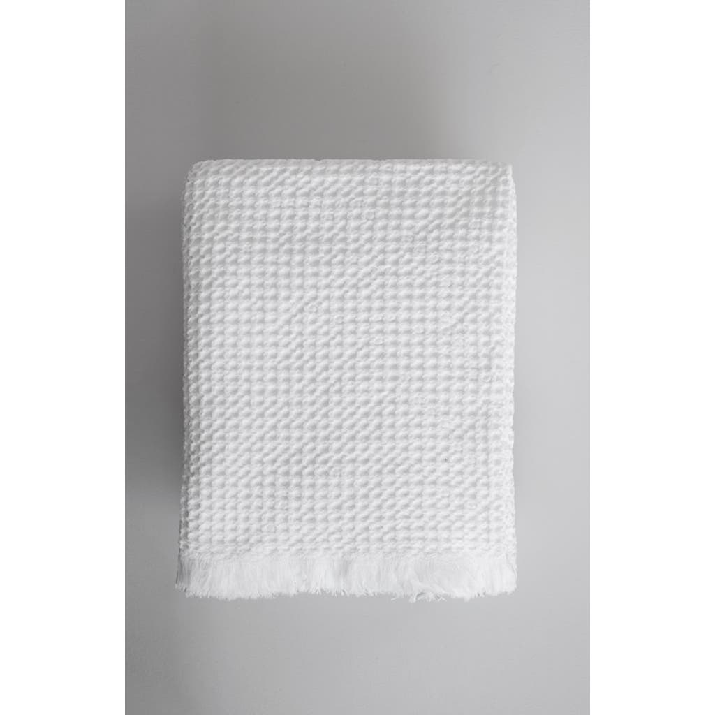 Mungo Organic Belgian Waffle Hand Towels Set Of 2 In White