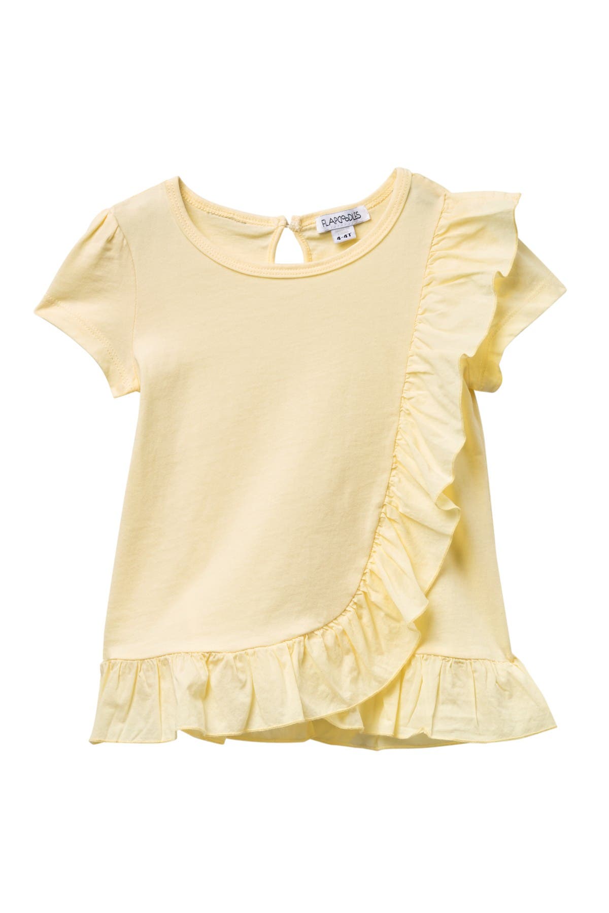 Flapdoodles Girls Flutter Sleeve Top